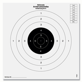 Armbrust Scheibe National 10 Stück