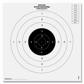 Armbrust Scheibe National 25 St&uuml;ck