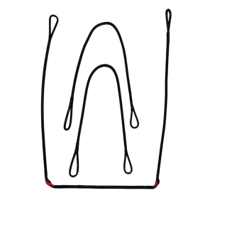 hochwertiges Sehnen- und Kabelset für EK Archery Adder TX - Premium Series schwarz/rot